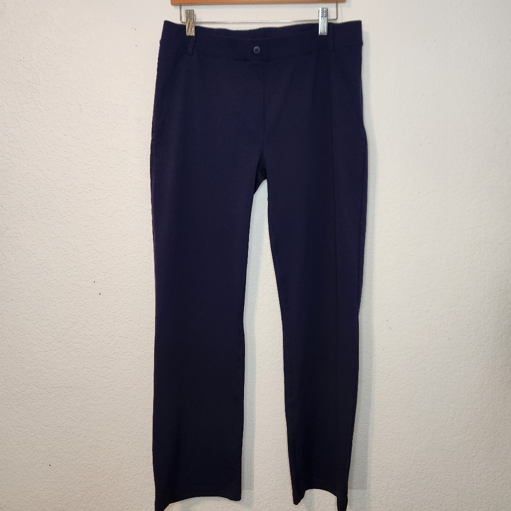 NWT Yogipace Straight Leg Navy Athletic Yoga Pants,‎ Size XL